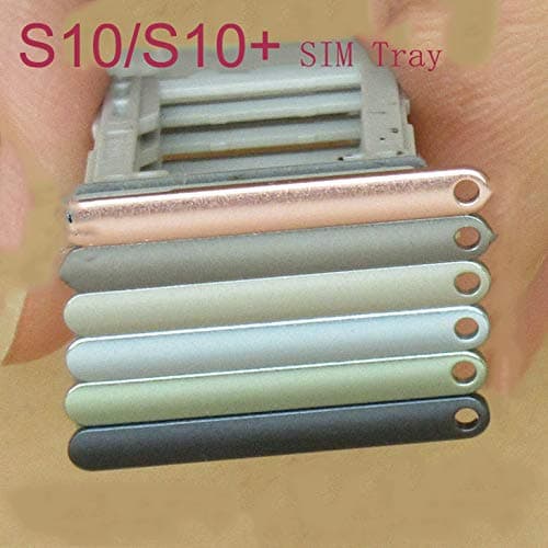 Single SIM Card Tray Slot Holder + Micro SD Memory Sim Holder Adapter for Samsung Galaxy S10 S10+ (Prism Blue)