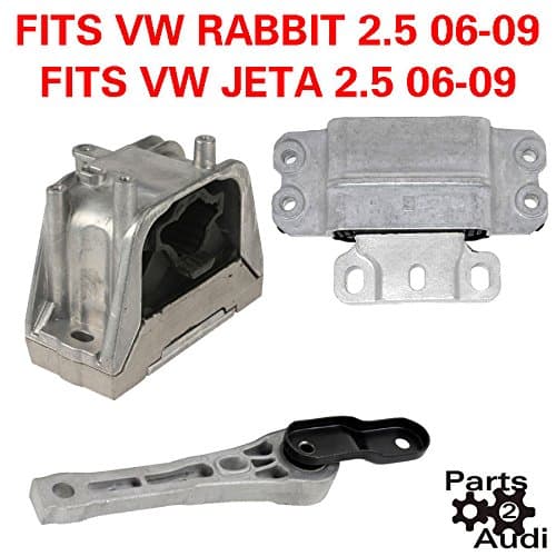VW RABBIT, JETTA w 2.5 ENGINE TRANSMISSION MOUNT SET KIT 2.5L engines