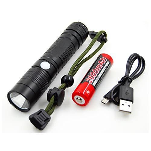 2017 New USB Rechargeable CREE Xml2 T6 LED torch mini Flashlight power bank for 18650