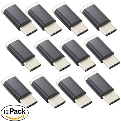USB Type C to Micro USB Converter Adapter for Samsung Galaxy S8, New Macbook, Pixel XL,Nexus 5X, 6P, LG G5,G6 V20 Nintendo Switch (12PCS)