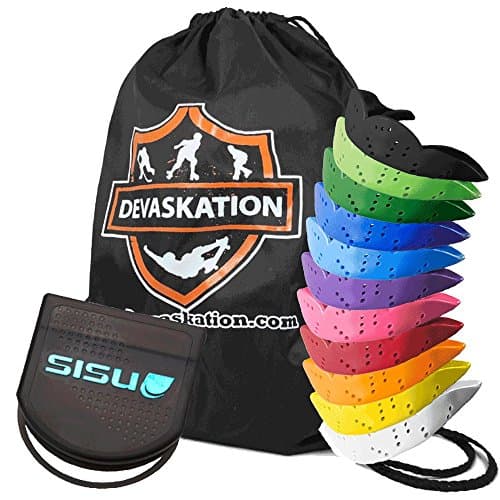 Sisu 1.6 NextGEN Mouth Guard With Case and Devaskation Drawstring Bag (orange)