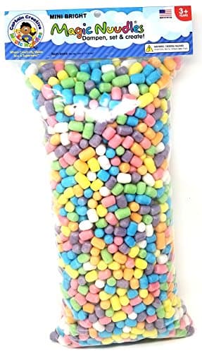 Magic Nuudles Captain Creative Bright Mini, Large Bag - Stem Arts & Crafts Toy for Kids Build, Decorate, Create Biodegradable & Nontoxic