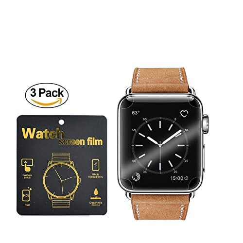 Apple iwatch 42mm Smart Watch Screen Protector [3Pack] Onexix [Scratch Resistant][Anti-Bubble] Screen Protector for Apple Watch 42mm (Series 1/Series 2)