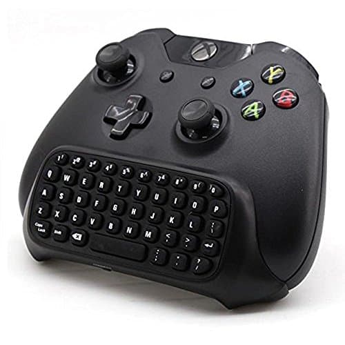 Megadream 2.4G Mini Wireless Chatpad Message Game Controller Keyboard for Microsoft Xbox One Controller Black - NOT Compatible with New Xbox One Edition Controller