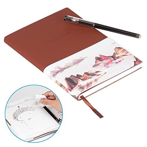 BAKTOONS Smart Reusable Notebook, rocketbook Everlast Smart Reusable,with a Pilot FriXion Pen or Pens (A5-Brown)