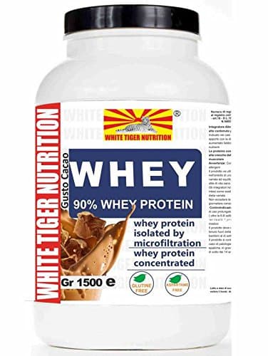 Whey isolate Protein Chocolate Flavour 90, Rich in BCAA No Aspartame Gr 750 | Increase Muscle Mass QUICK RELEASE Ideal MAGER Mass Booster | Bodybuilding | 90 Whey Protein White Tiger