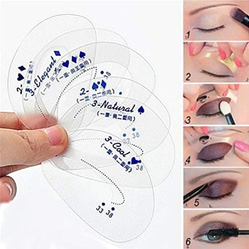 2SET Eyebrow Stencil 6 pcs/set Eyebrow Multifunction Cat Eye Stencils Eyeshadow stencils Eye Models Quick Makeup Auxiliary Tools