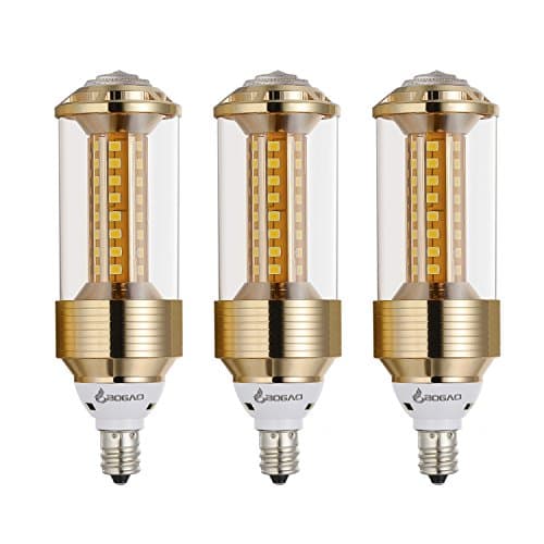Bogao (3 Pack) E14 LED Corn Bulb,85-265V,15W Warm White LED Corn Lamp, 100-120 Watt Light Bulbs Equivalent,E14 Base,1500 Lumens LED Lights,Non-dimmable (GJZT,3000K)