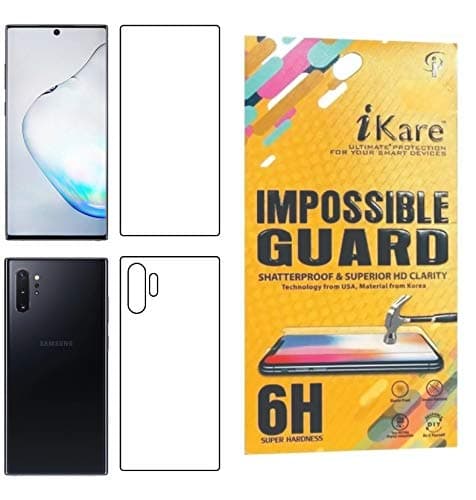 ikare Impossible Note 10 Plus Front and Back Tempered Screen Guard for Samsung Galaxy Note 10 Plus - Transparent (Does…