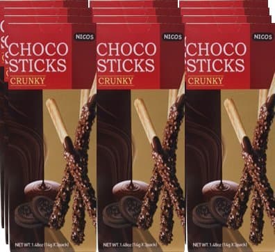 Nicos Choco Sticks - Crunky 1.48 oz for a pack of 12