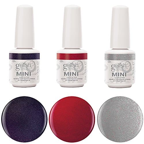 Gelish Mini 3 Bottle Soak Off Solid and Shimmer Gel Nail Polish Collection, 9 mL