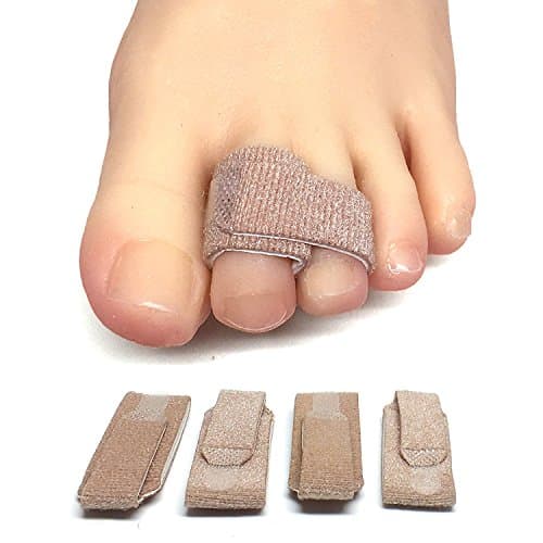 4 PCS Broken Toe Wraps Hammer Finger Splints Toe Separator Splints Toe Straight Wrap to Help Straighten &amp; Support Curled