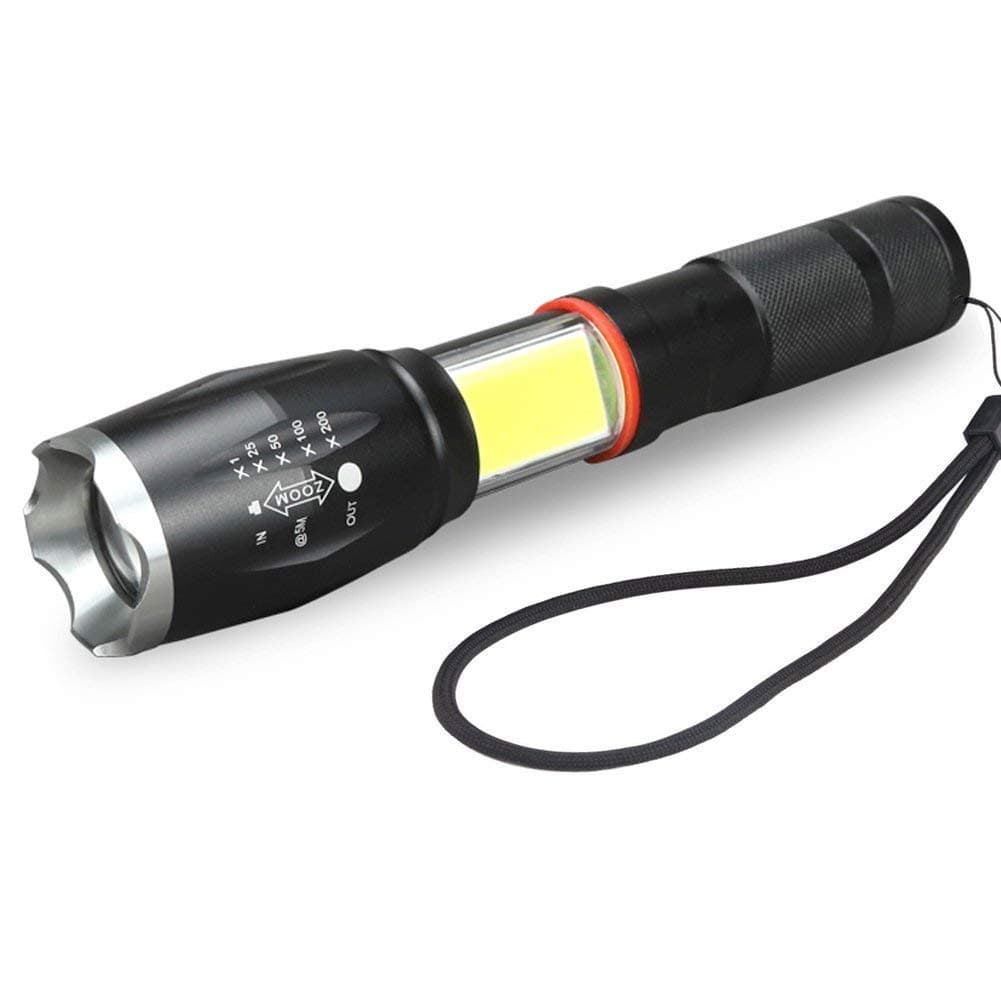 THINK3 Brand New Version XML T6 1000 lumens with Powerful COB LED Work Light with Tail Magnet Base 5 Lighting Modes Waterproof Rubber Switch for Camping,Hiking,Cycling,car Purpose,for Night Purpose.