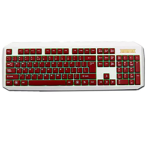 HaiZhi KB320 White Backlit Competitive Game Keyboard USB Cable Desktop Computer Keyboard ...