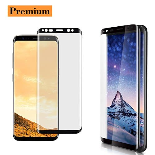Galaxy S8 Plus Screen Protector, largerer Full Coverage HD Clear 3D Tempered Glass, [Easy Installation] [Bubble Free] [High Definition] [Anti-Scratch] Screen Protector for Samsung Galaxy S8 Plus