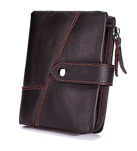 RFID Blocking Genuine Leather Wallet Card Holder for Men