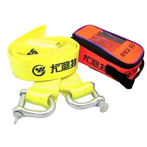 Thickened Polyester Towing rope Emergency Trailer Tools Fluorescent Yellow ( 3 Meters 3 Tons )