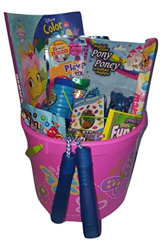 Tons of Fun Pink Flower Activity Bundle Basket Set