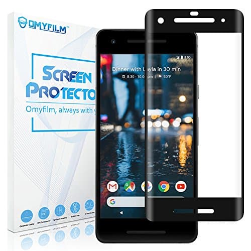 OMYFILM Screen Protector For Google Pixel 2, Google Pixel 2 Tempered Glass 3D Curved [Anti-Scratch] [Easy installation] Glass Screen protector for Pixel 2 (Pixel 2, black)