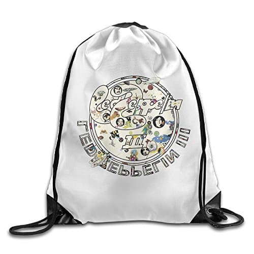 Led Zeppelin III Album Led Zeppelin Drawstring Backpack White