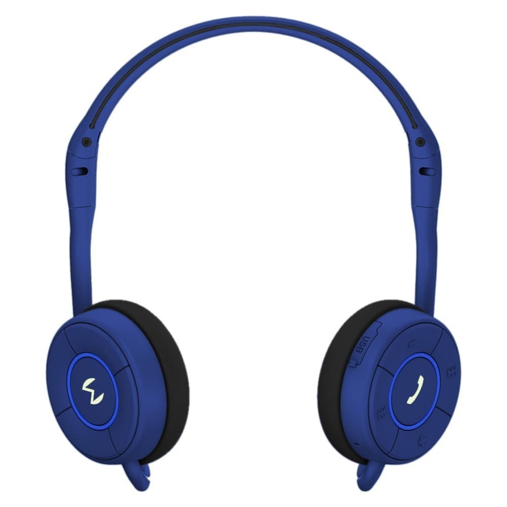 Moudio M100 Wireless Stereo Bluetooth Smart Headphones, Activity Calorie Tracker, Fitness Monitor, Sports Headset,noise reduction & Hands-Free voice calls With Android and IOS APP-Blue