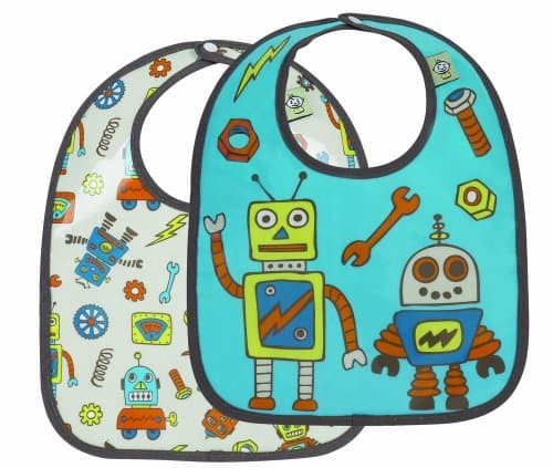 Sugarbooger Mini Bib Gift Set, Retro Robot, 2 Count