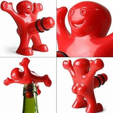 Creative Happy Men Style Plastic Bottle Stopper 9.5*8.5*5.5 cm(3.74*3.35*2.17 inch)