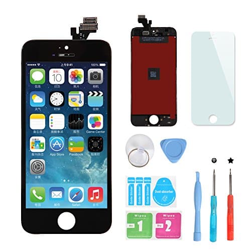 HXSZ Replacement LCD Display Touch Screen Digitizer Assembly for iPhone 5 (Black)