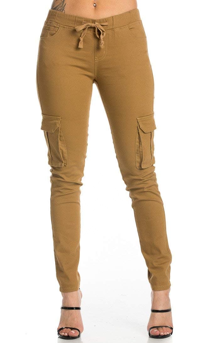 Classic Soft and Comfy Drawstring Jogger Pants-Cargo Khaki-S