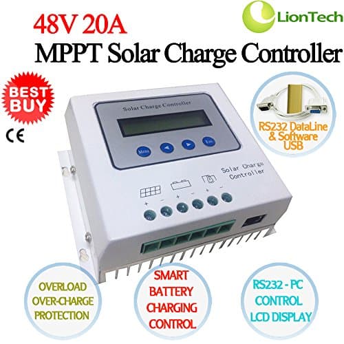 NEW 48V 10A/20A/30A MPPT Solar Panel Charge Controller Regulator Charger, Safe With LCD Display & RS232 PC Smart Control , CE (Current 20A)
