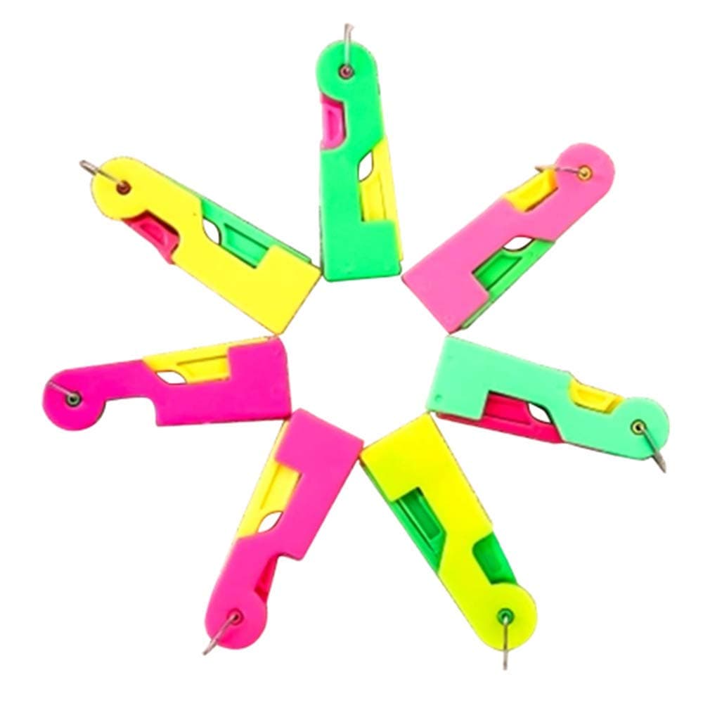 6 PACK Automatic Needle Threading Device, 2020 Self Threading Hand Needles,Plastic Needle Threader Thread Guide Needle Device,Solve Needle Threading Problem - Easy Use & Carry,Fit for Kids Young and Old