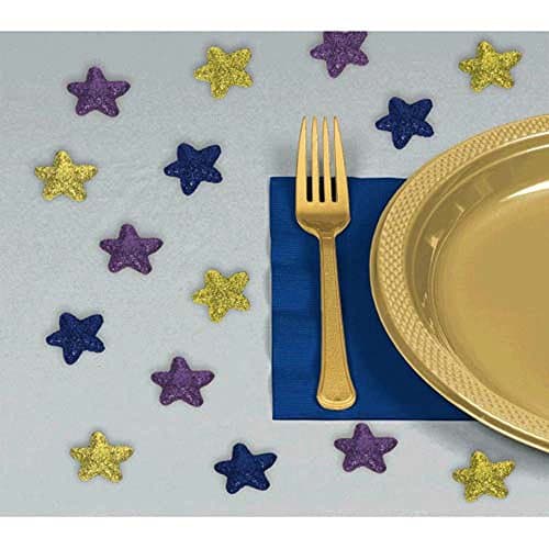 Eid Mubarak Mini Glitter Stars Table Scatters (32ct)
