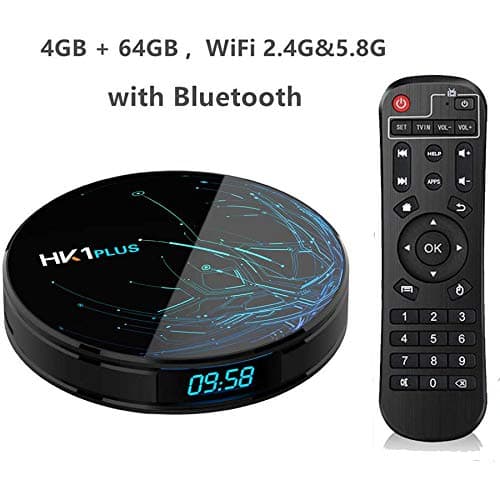Android 8.1 TV Box 4G 64G 4K Smart Android TV Box TV Receiver WiFi Media Player Play Store Free Apps Fast Set Top Box-HK1 Plus 4G+64G