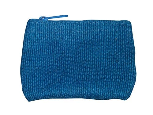 Handmade Teal Abaca Flat Coin Purse (2 pack)