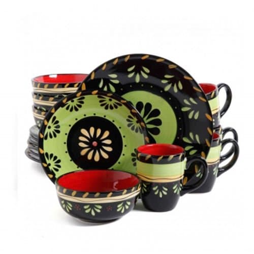 Simplemente Delicioso Escolta 16 Piece Dinnerware Set, Green by Simplemente Delicioso