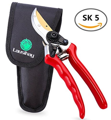 Vanaso Pruning Shears, Professional Titanium Bypass Secateurs, Pruning Tools, Tree Trimmer, Garden Shears, Hand Pruners with Nylon Sheath and Fancy Gift Box