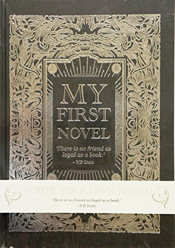 MY FIRST NOVEL Large Hardbound Writing Journal CHARCOAL