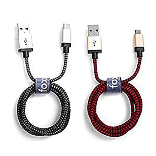 InnoWatt Braided Metal Shell Micro USB to USB Cable (3.3ft) for Android Base Phones (Gold)