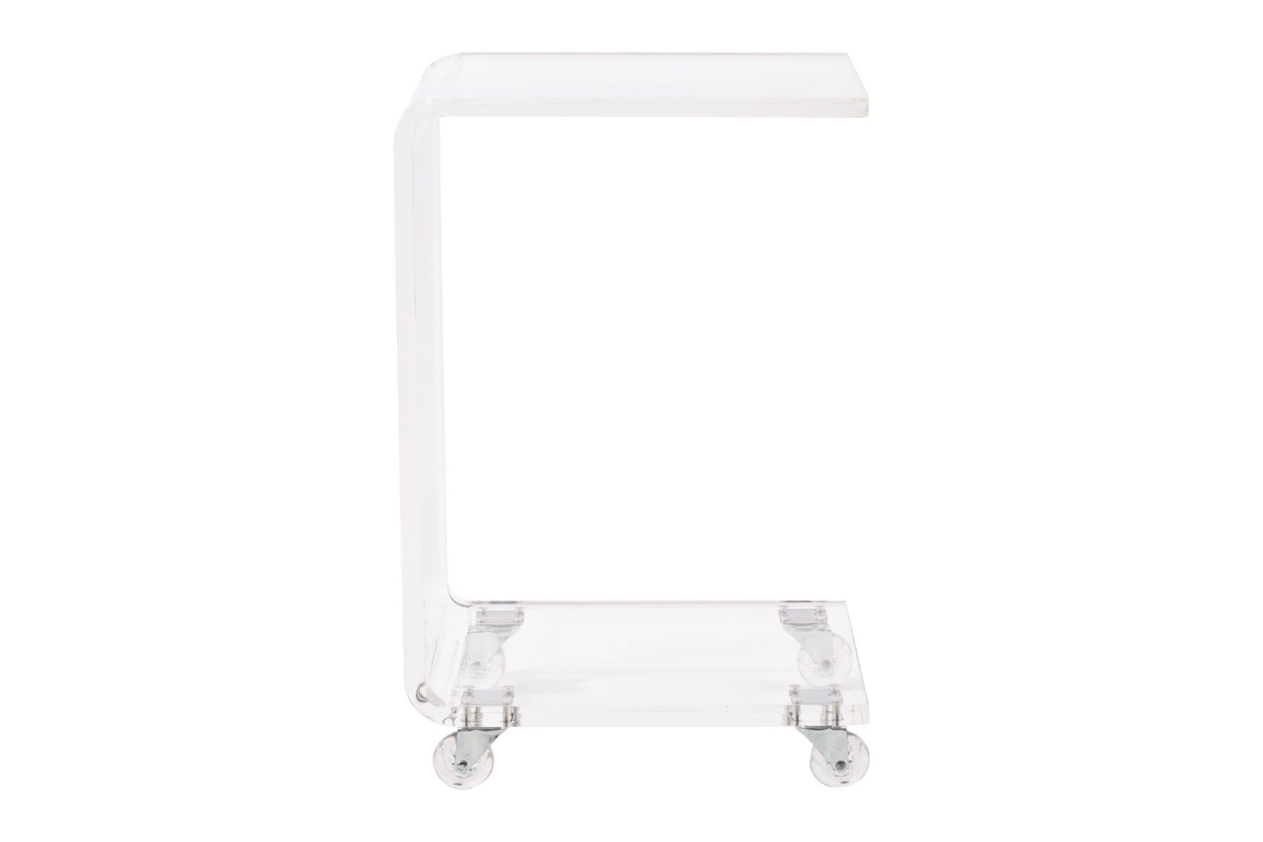 C Table, 22.5'' H x 13.5'' W x 14.75'' D, Clear