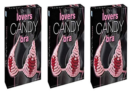 Candy Bra and G-String Set - Pink and Red (3 Pack)