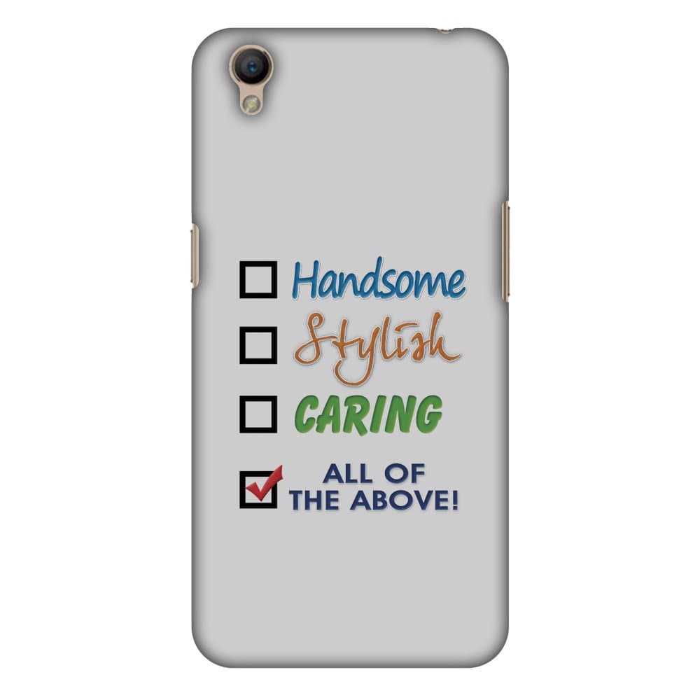 AMZER Slim Fit Handcrafted Designer Printed Hard Shell Case Back Cover for Oppo A37 - Handsome