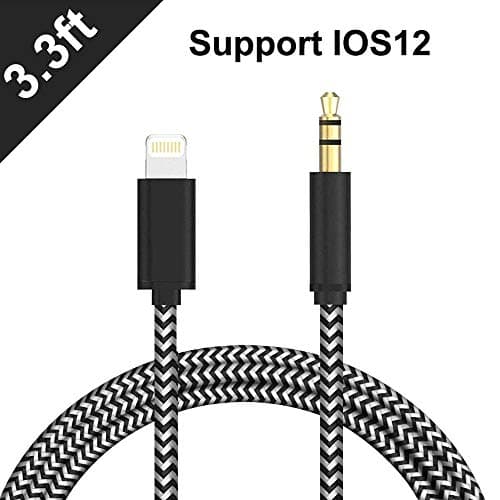 CHIULOIAN Aux Cord for iPhone,3.5mm Aux Cable for iPhone 7/X/8/8 Plus/XS Max/XR to Car Stereo or Speaker or Headphone Adapter, Support The Newest iOS 11.4/12 Version or Above