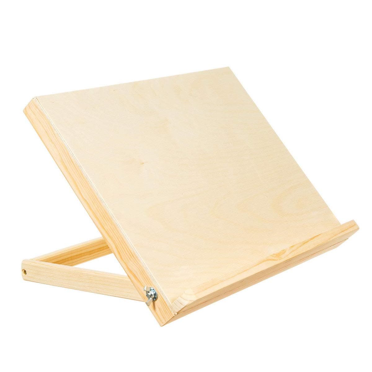 Solid Wooden Tabletop Artist Studio Easel 17.5x12.5" - Sturdy Pine Wood Desktop Painting, Drawing Table, Sketching Board & Display Easel