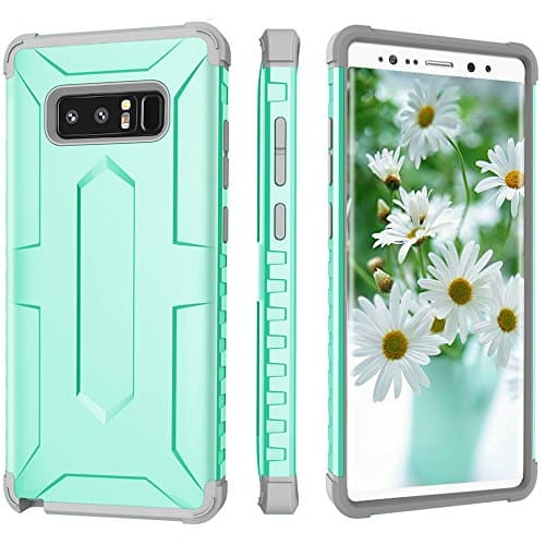Galaxy Note 8 Case,OTRON Dual Layer Slim Fit Hybrid Shockproof Drop Proof Full Body Protective Case With Hard PC+Soft Silicon For Girls&amp;Boys For Samsung Galaxy Note 8[6.3 inch] (Mint-G)
