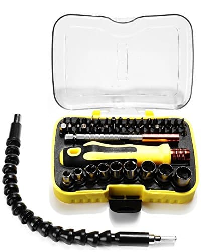[NEW] 45 in 1 Precision Screwdriver Set with Magnetic Bits for Household, Phone, Tablet, PC, MacBook, Flexible Extension Screwdriver Bit Holder for Ratchet Wrench and Electric Drill - by HedgX
