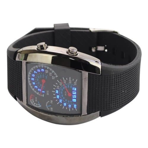 29803 Gift Unisex NWxJo Blue Binary mK3f6bb LED Light Dot Matrix Multi-function Display Aviation Wrist Watch watch clock time wrist hand arm dkkqi bncmsdertu dker rths34 fr4 This is multi-function display blue LED aviation watch. 6gLfYCT It is very
