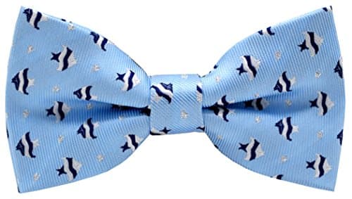 Carahere Boy's Handmade Pre-Tied Patterned Bow Ties fish pattern