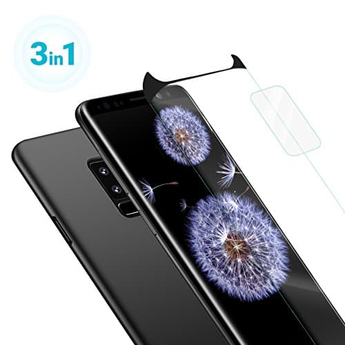 Galaxy S9+ Plus Case - Thinnest Slim Fit Black Matte Protective Samsung S9+ Plus Cell Phone Hard Plastic Ultra Thin Cover Shockproof Scratch Resistance Galaxy Case - Camera Lens - Screen Protector