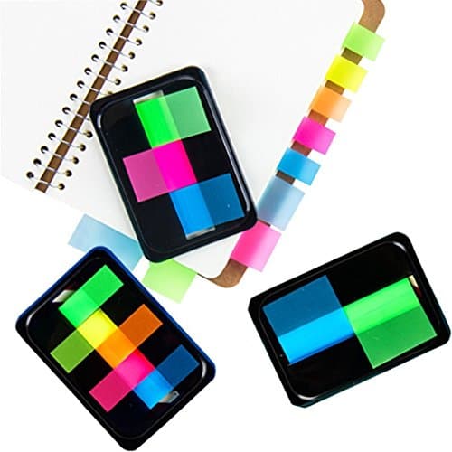3 PCS Neon Index Tabs Flags - YSLF Sticky Note Pop-up Index Tabs Flags with Box (3 Size)