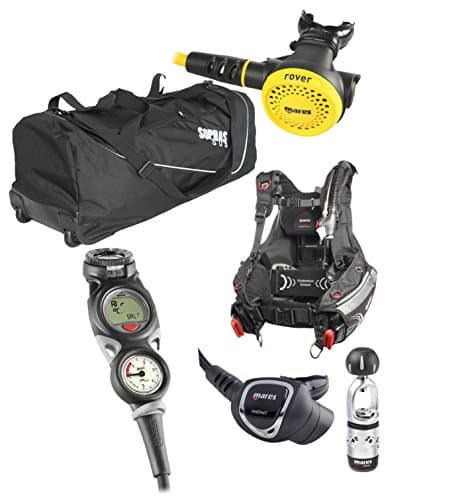MARES Hybrid Size: M/L BCD Package with Mares Rover 12 Regulator / Mares Rover Octo and Mares Puck 3 Console Computer for Scuba Diving SIZE MEDIUM/LARGE